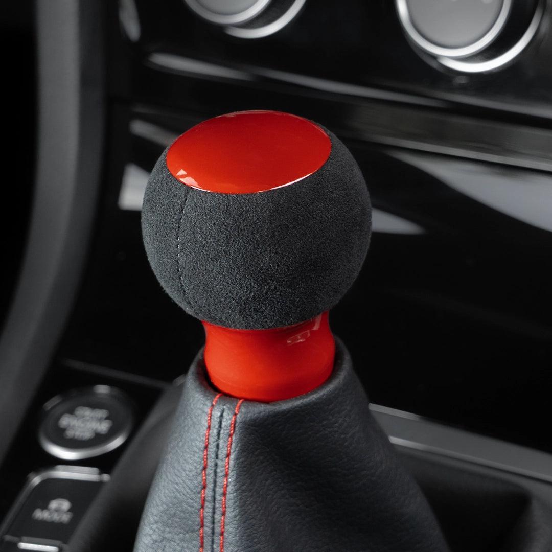 Billetworkz Fusion Weighted Shift Knob 6-Speed Alcantara Gloss Red Subaru BRZ 2013-2025 | BW-KNB-BRZ-VEL6-GRED-FUA
