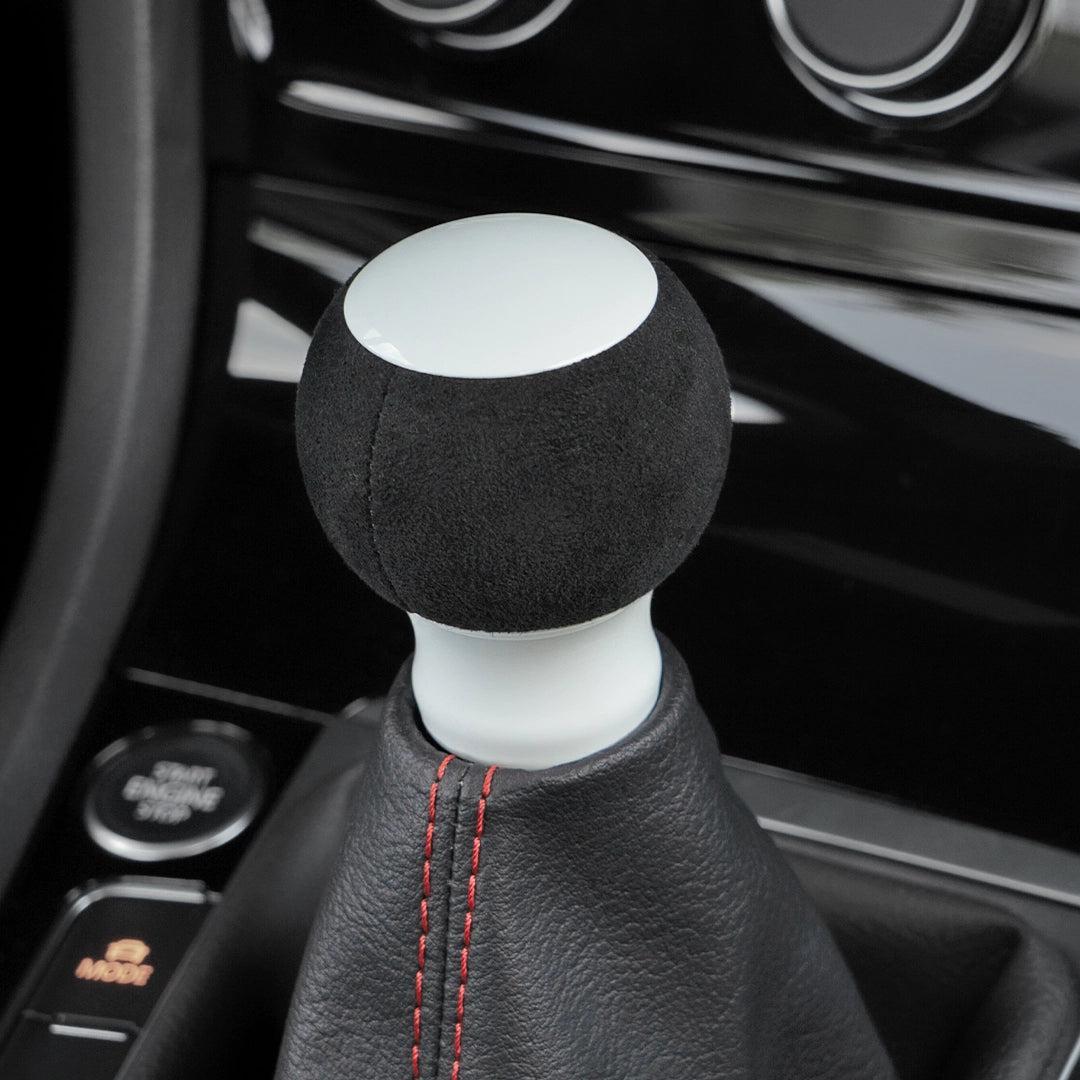 Billetworkz Fusion Weighted Shift Knob 6-Speed Alcantara Gloss White Subaru BRZ 2013-2025 | BW-KNB-BRZ-VEL6-GWHT-FUA
