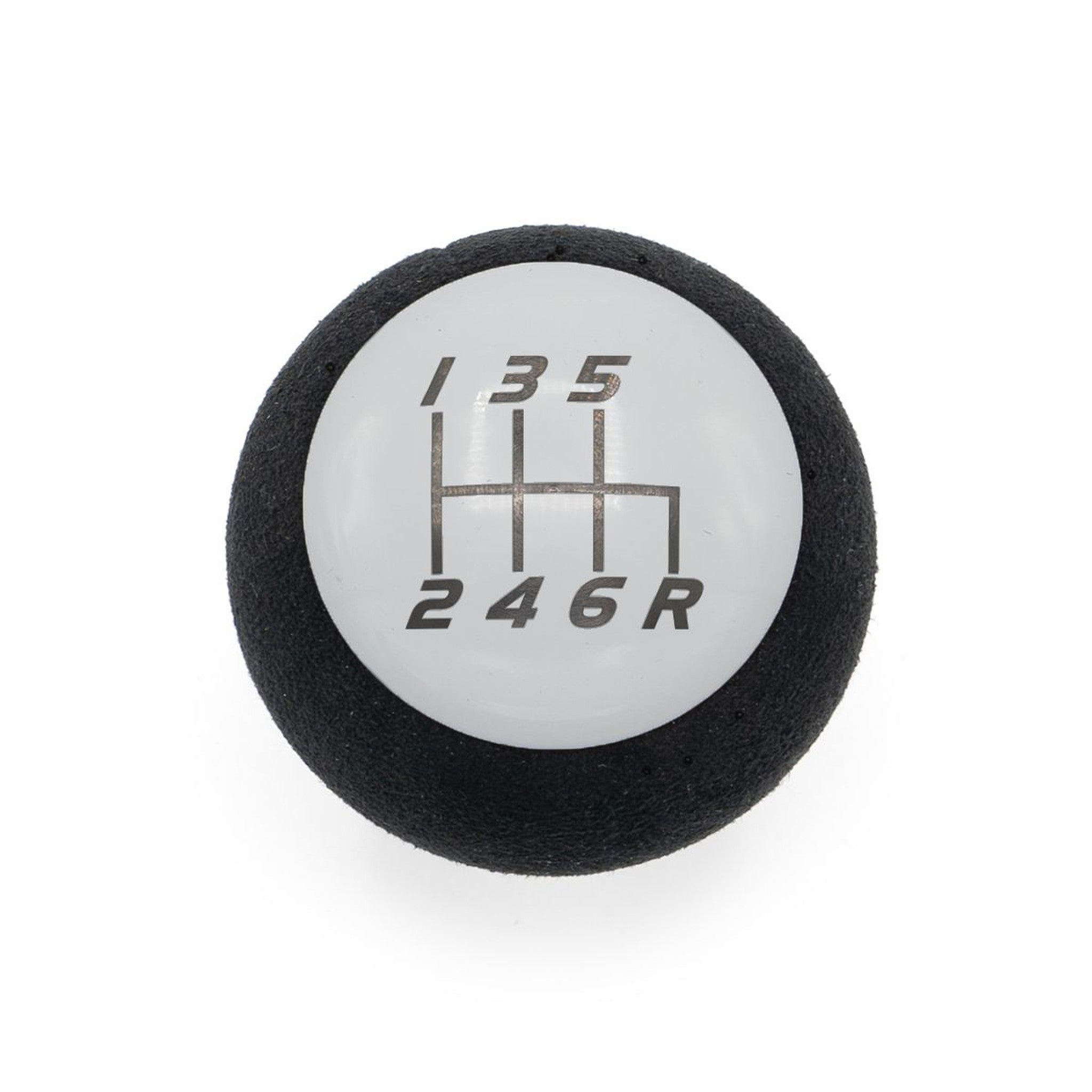 Billetworkz Fusion Weighted Shift Knob 6-Speed Alcantara Gloss White Subaru WRX 15-25 / STI 04-21 | BW-KNB-SUB6-VEL6-GWHT-FUA