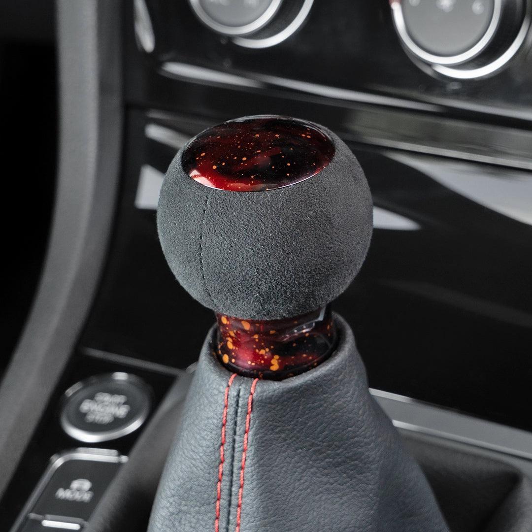 Billetworkz Fusion Weighted Shift Knob 6-Speed Alcantara Red Cosmic Subaru BRZ 2013-2025 | BW-KNB-BRZ-VEL6-RC-FUA