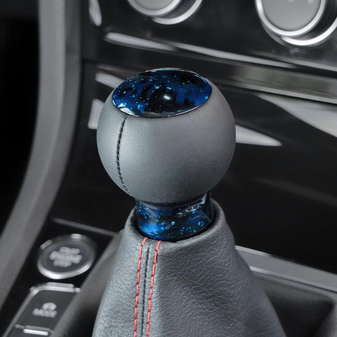Billetworkz Fusion Weighted Shift Knob 6-Speed Leather Blue Cosmic Subaru WRX 15-25 / STI 04-21 | BW-KNB-SUB6-VEL6-BC-FUL