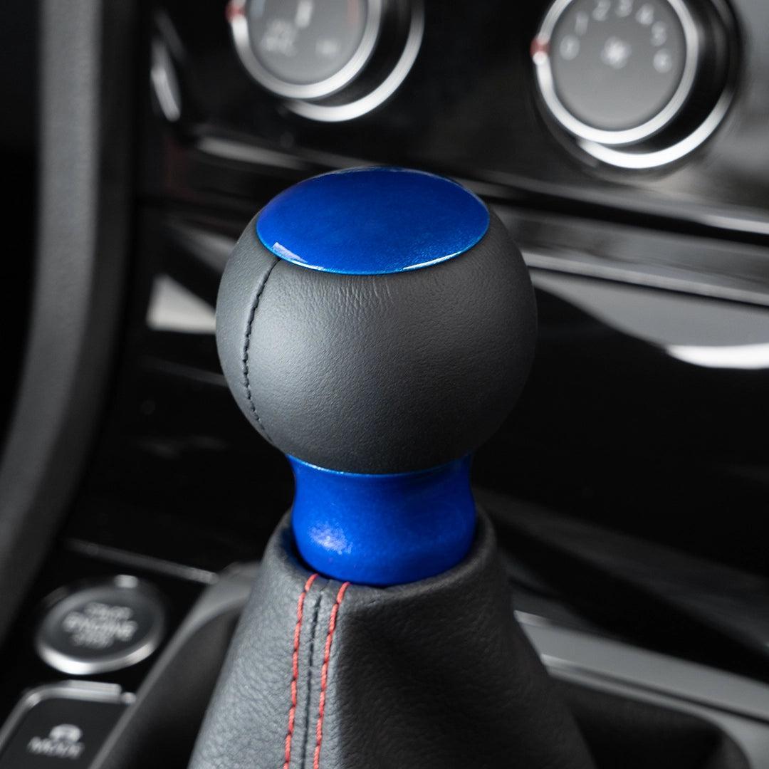 Billetworkz Fusion Weighted Shift Knob 6-Speed Leather Candy Blue Subaru WRX 15-25 / STI 04-21 | BW-KNB-SUB6-VEL6-CBLU-FUL