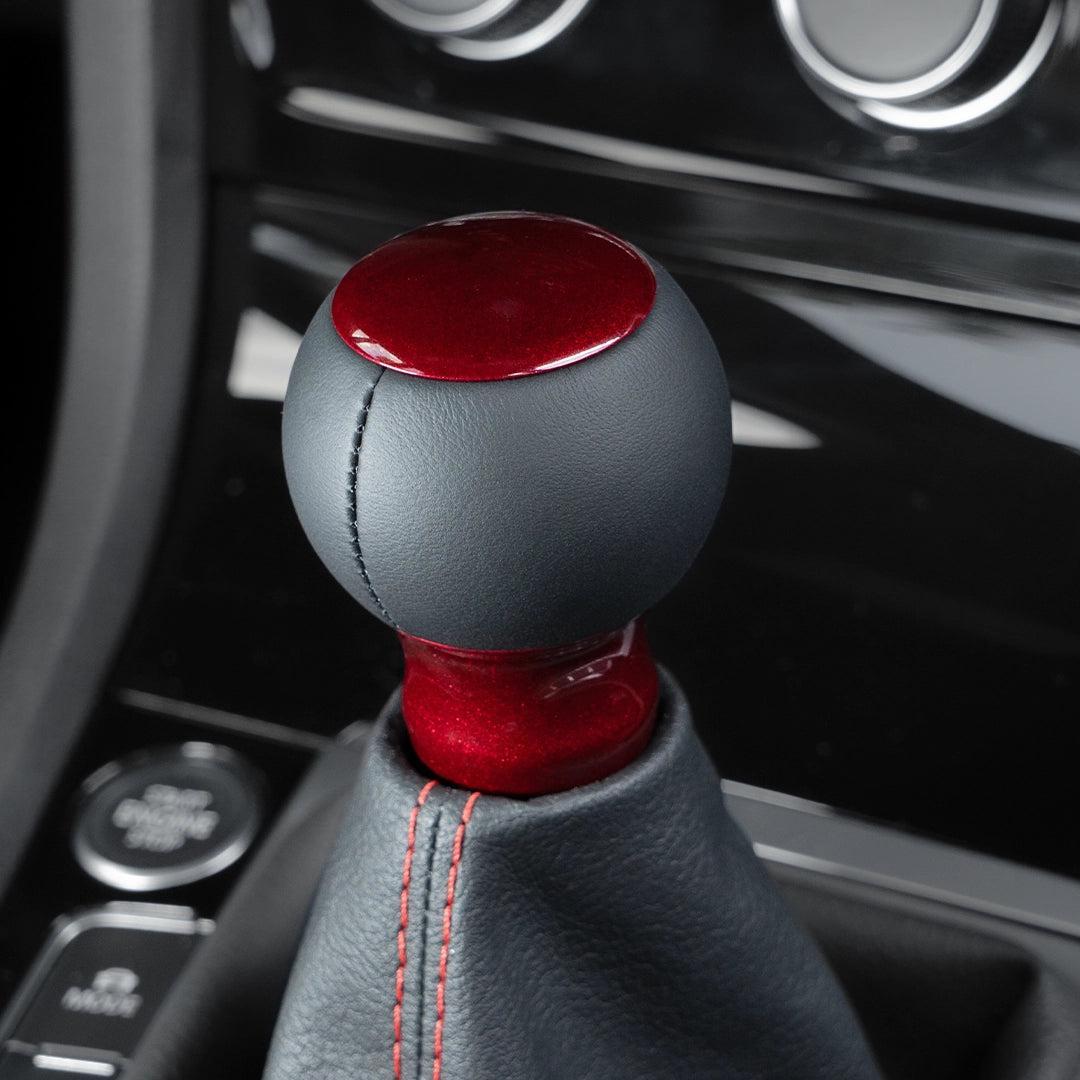 Billetworkz Fusion Weighted Shift Knob 6-Speed Leather Candy Red Subaru BRZ 2013-2025 | BW-KNB-BRZ-VEL6-CRED-FUL