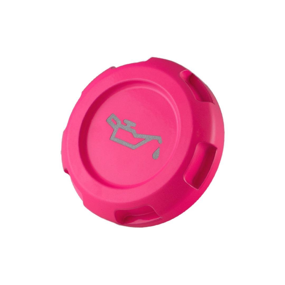 Billetworkz Oil Cap Engraved Zero Series Hyper Pink Subaru WRX 02-25 / STI 04-21 / BRZ 13-25 | BW-EBCZ-SUB-OIL-HYPK-E