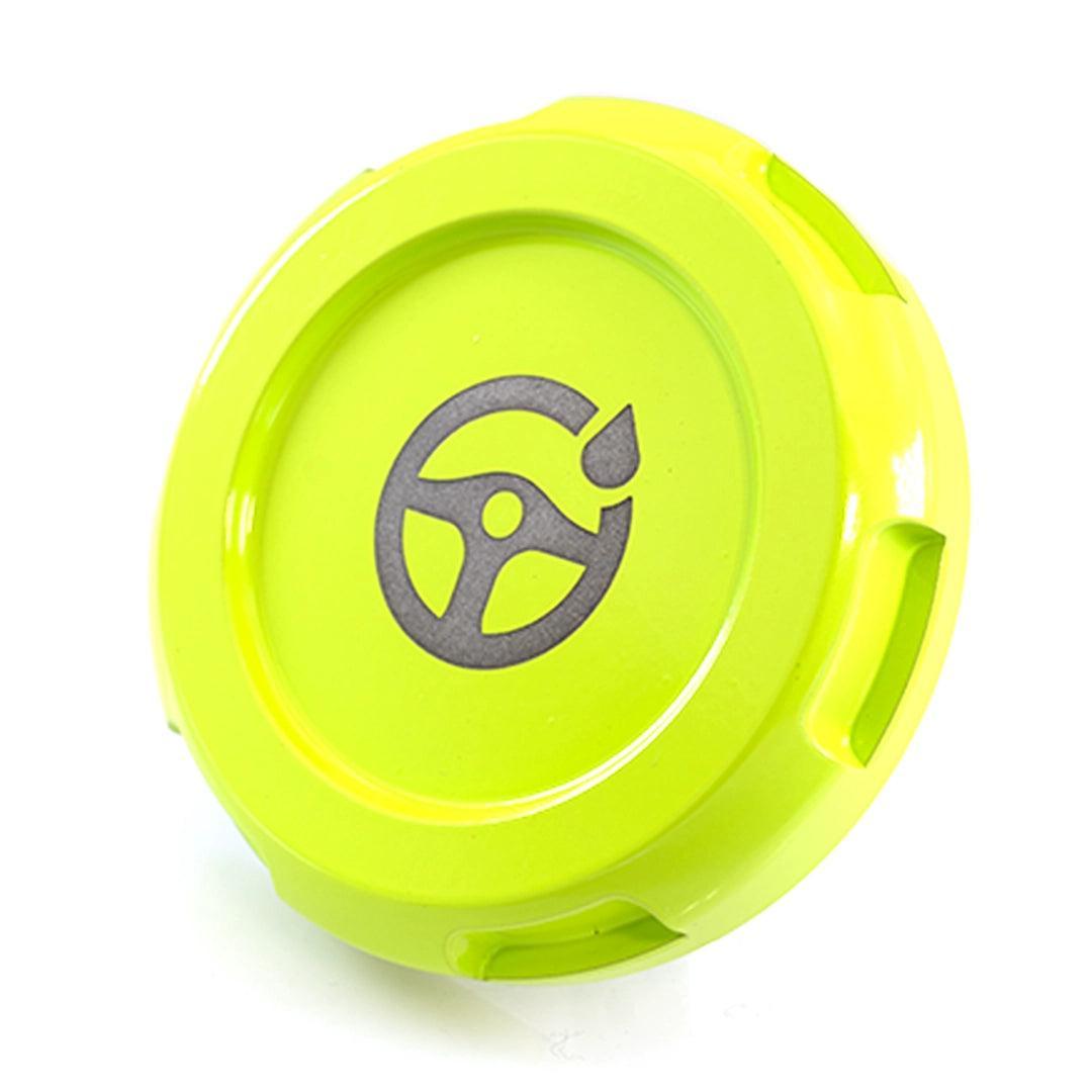 Billetworkz Power Steering Fluid Cap Engraved Zero Series Neon Yellow Subaru WRX 08-14 / STI 08-21 | BW-EBCZ-SUB-PS2-NYEL-E