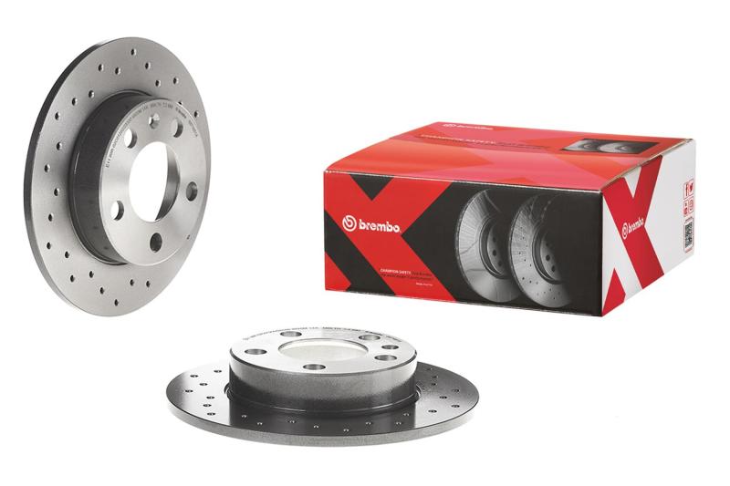 Brembo Front Premium Xtra Cross Drilled UV Coated Rotor Subaru STI 2004-2017 | 09.7812.2X
