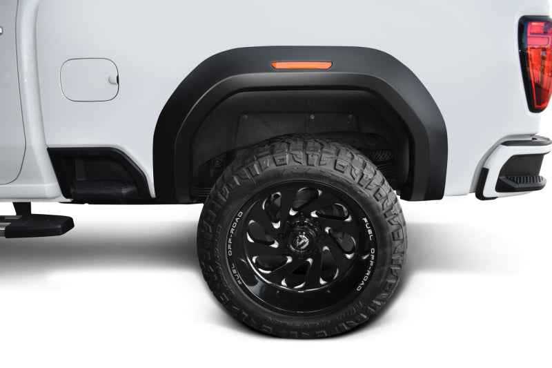 Bushwacker 20-21 GMC Sierra HD 2500/3500 Extend-A-Fender Style Flares 2pc Rear - Black 40160-02