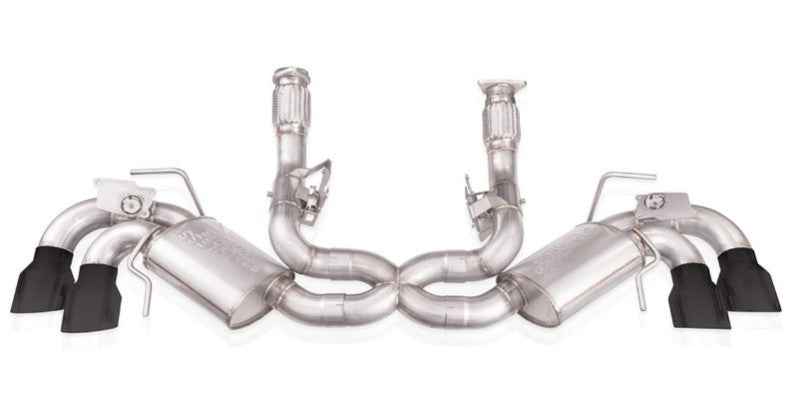 Stainless Works 20-21 Chevrolet Corvette C8 6.2L Redline Cat-Back Exhaust w/ Matte Black Tips C8CBR-B