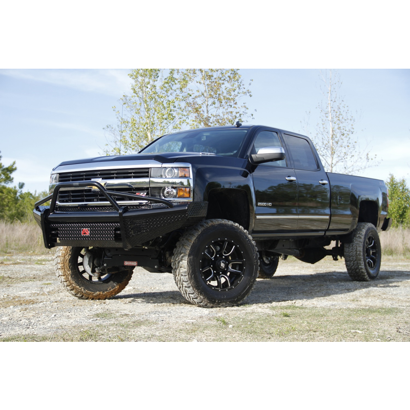 Fab Fours Black Steel Front Ranch Bumper w/ Pre Runner Guard Model CH08-S2062-1