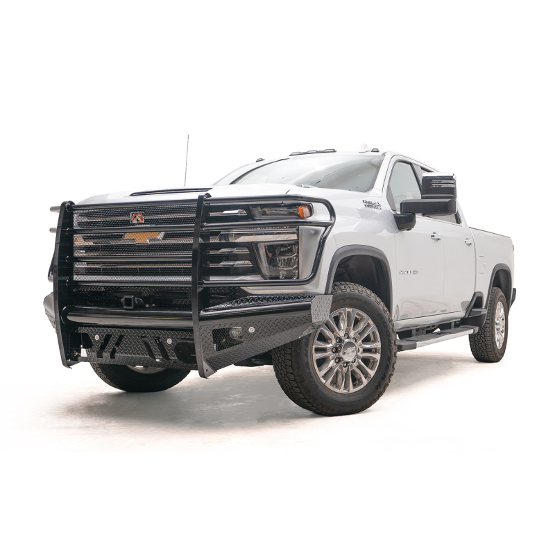 Fab Fours Black Steel Front Ranch Bumper w/ Grille Guard Model CH20-S4960-1