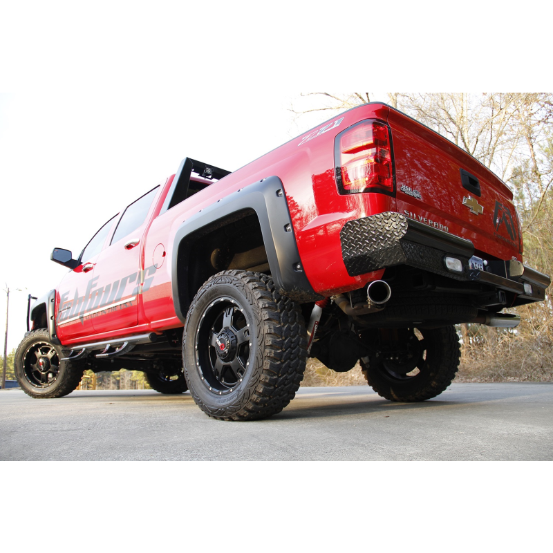 Fab Fours Black Steel Ranch Rear Bumper Model CH99-T1250-1