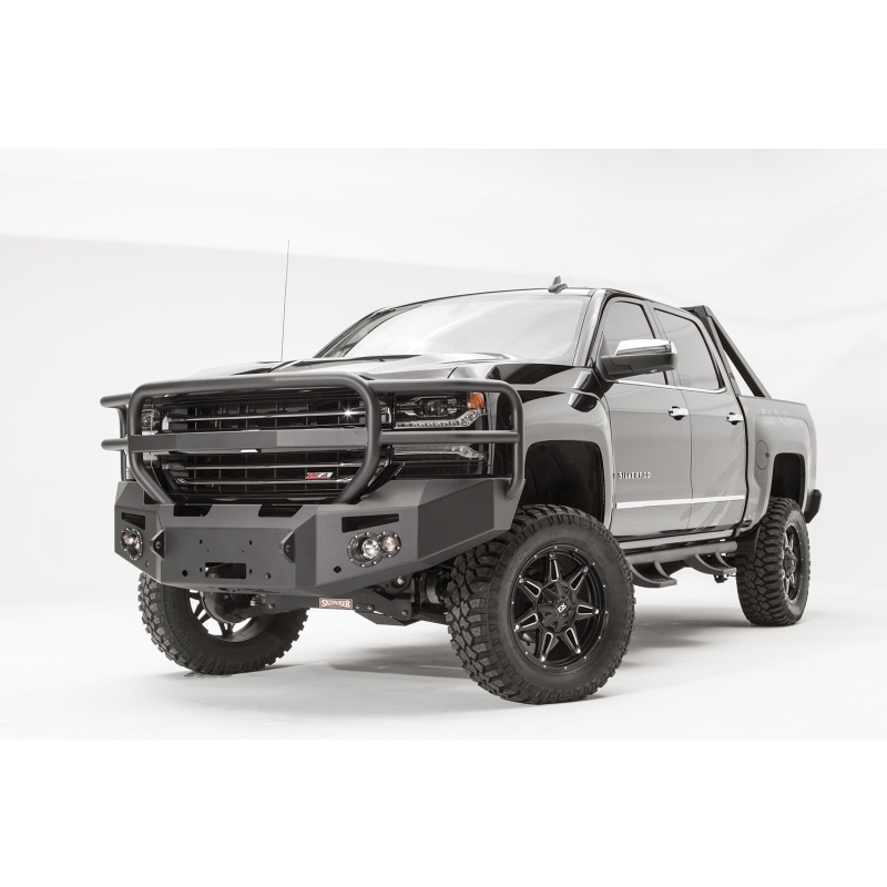 Fab Fours Premium Winch Front Bumper w/ Grille Guard Model CS16-F3850-1