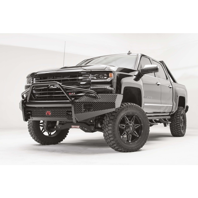 Fab Fours Black Steel Front Bumper w/ Pre Runner Guard Model CS16-K3862-1