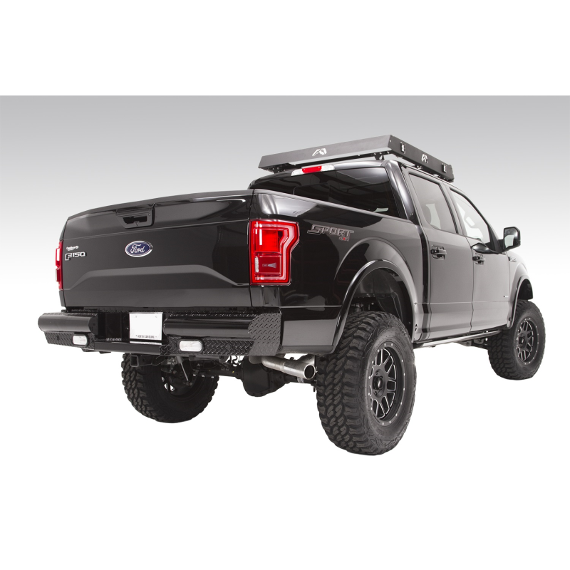 Fab Fours Black Steel Ranch Rear Bumper Model FF15-T3250-1