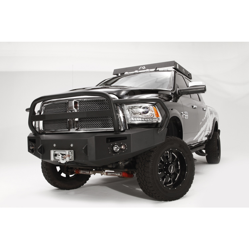 Fab Fours Premium Heavy Duty Winch Front Bumper w/ Grille Guard Model DR10-A2950-1