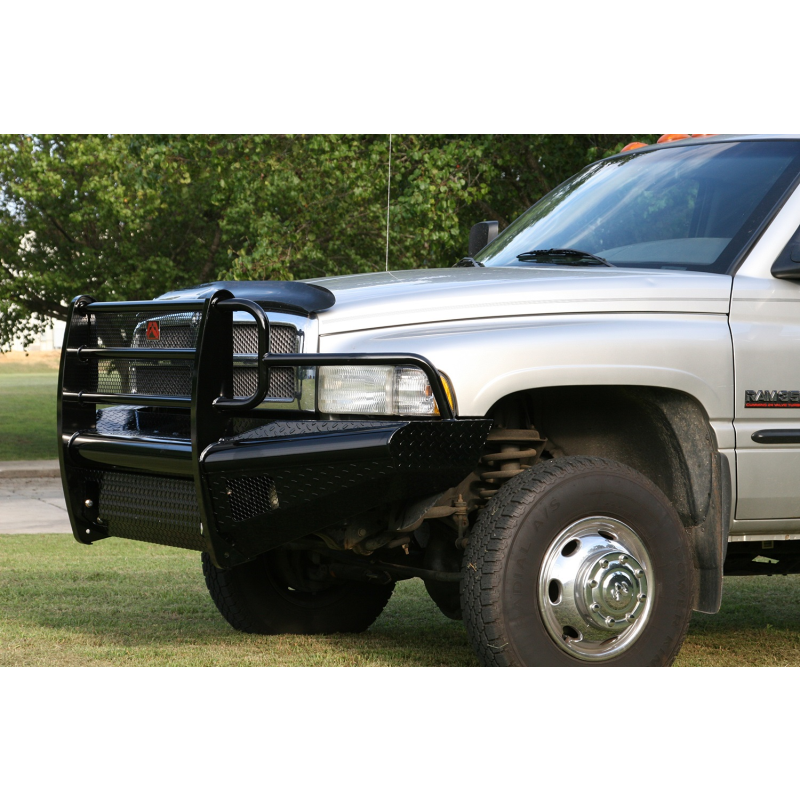 Fab Fours Black Steel Front Ranch Bumper w/ Grille Guard Model DR94-S1560-1