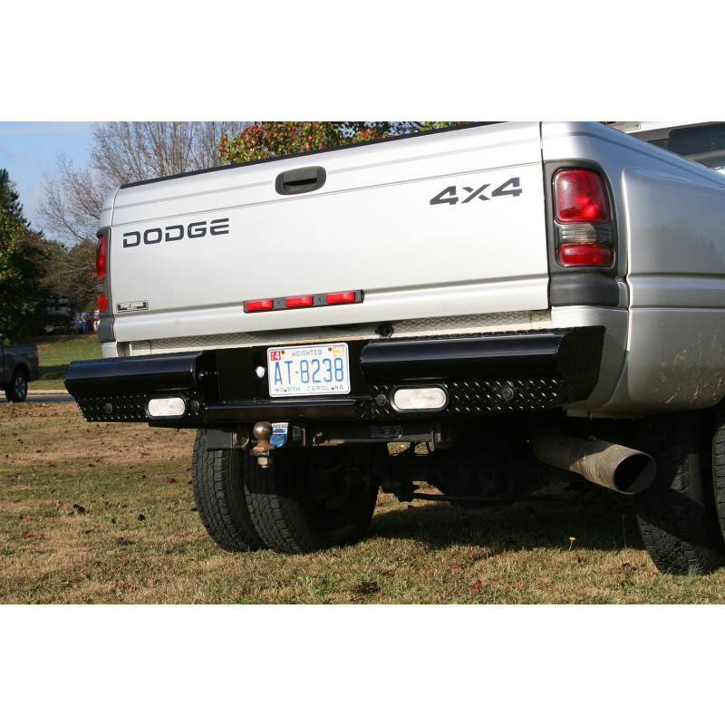 Fab Fours Black Steel Ranch Rear Bumper Model DR94-T1650-1