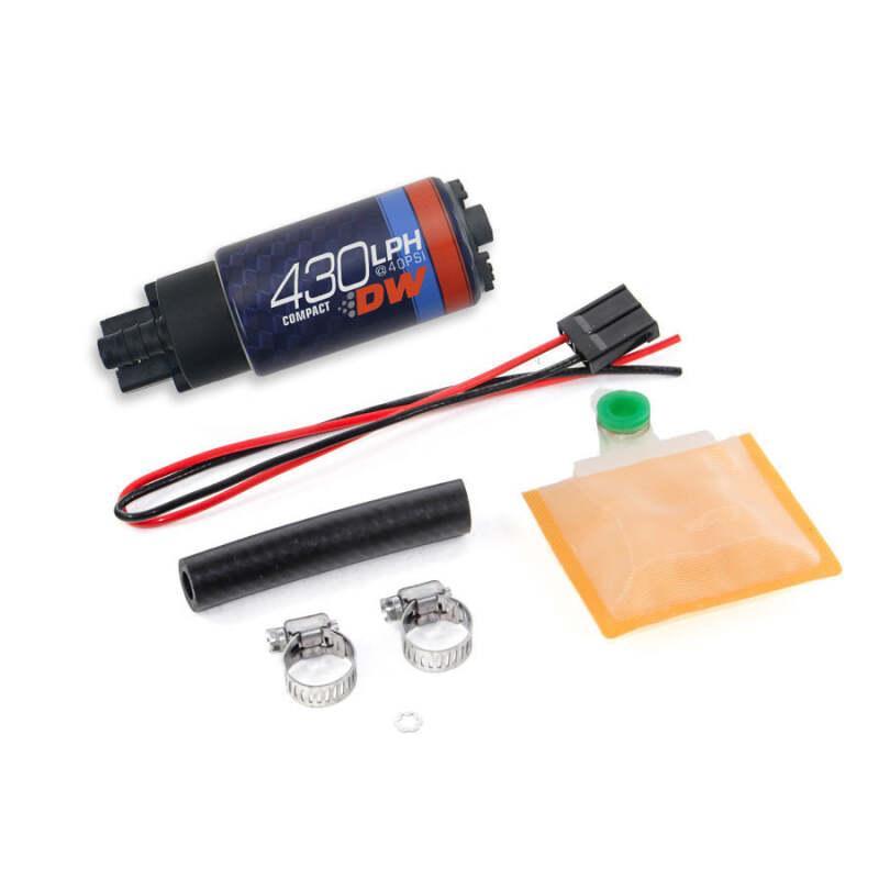 DeatschWerks Universal DW430C 430lph Compact Fuel Pump with Install Kit | 9-437-1000