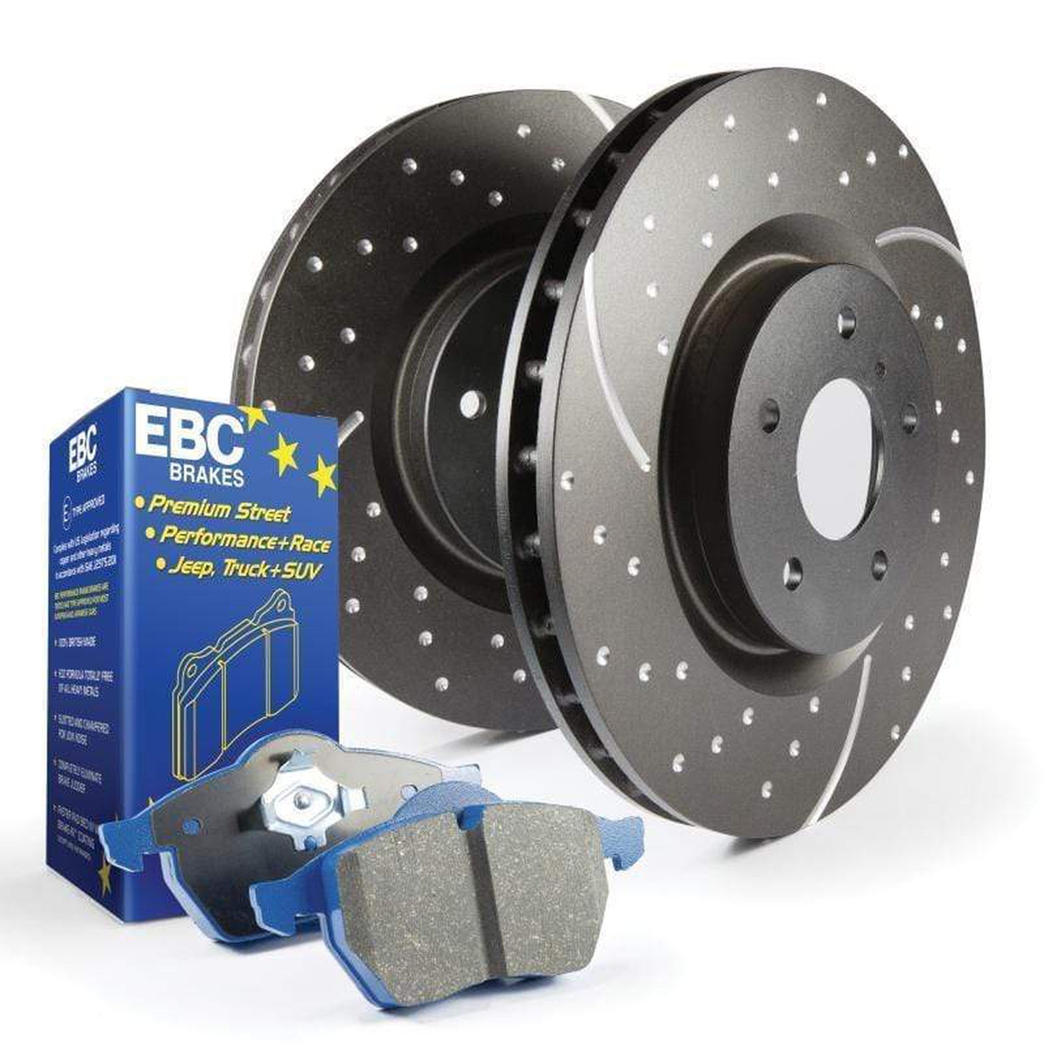 EBC Bluestuff Front Brake Pads + EBC Sport Rotors Subaru WRX 2015-2021 | S6KF1130
