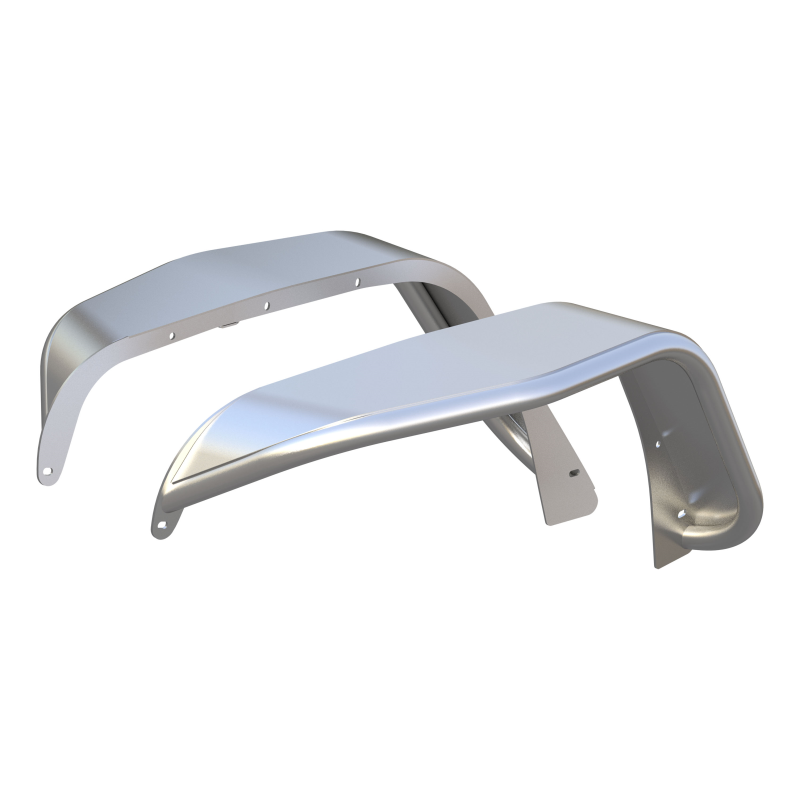 ARIES Jeep Wrangler JK Raw Aluminum Front Fender Flares Model 1500202