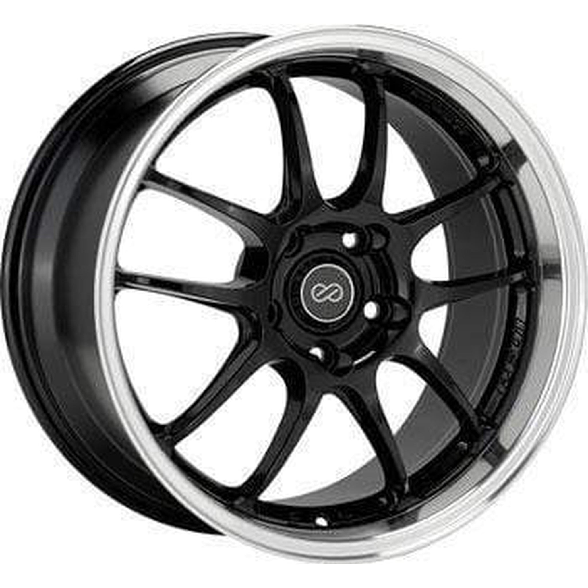 Enkei PF01SS 17x8 5x114.3 50 Gloss Black w/ Machined Lip | 460-780-6550BKM