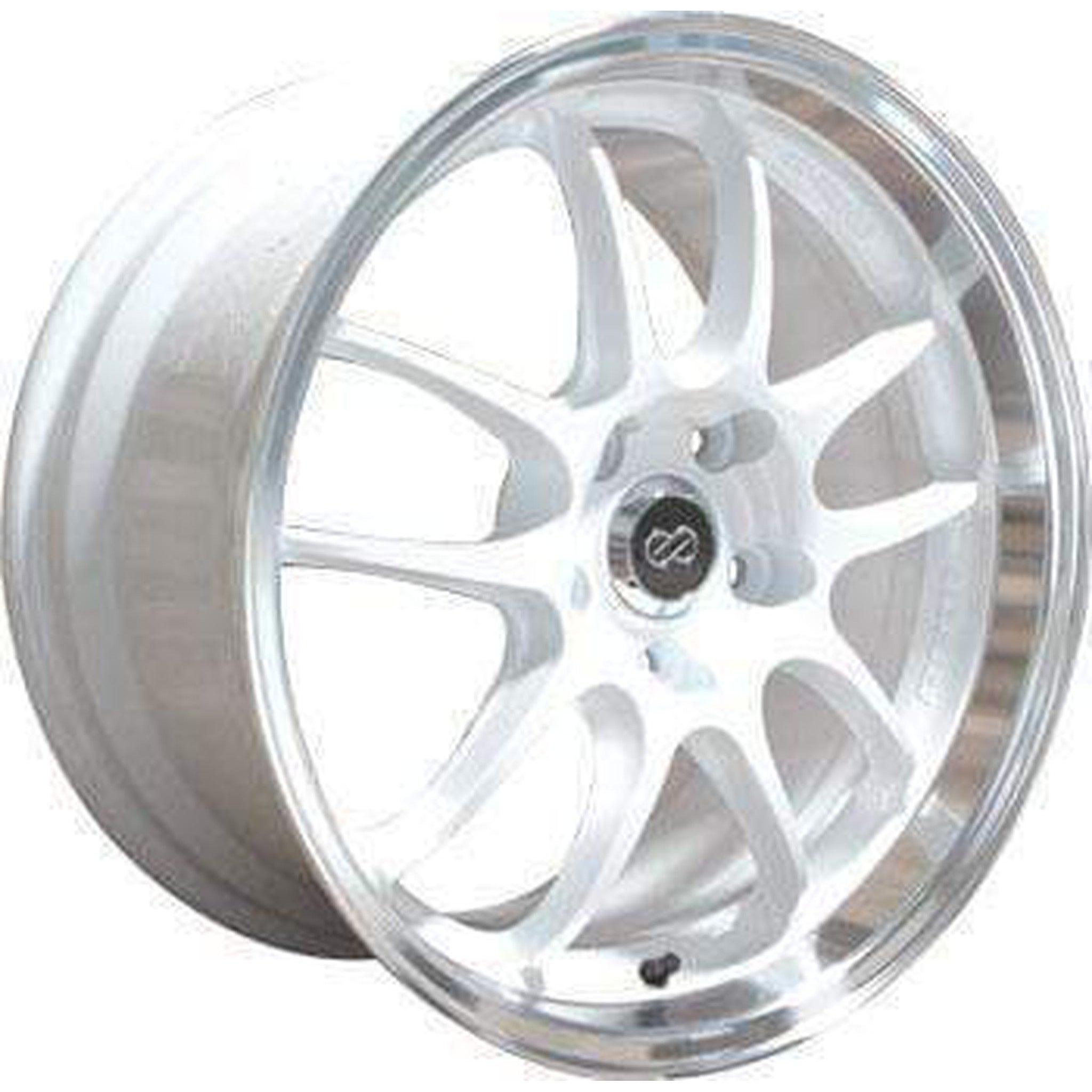 Enkei PF01SS 17x9 5x114.3 48 White with Machined Lip | 460-790-6548WM