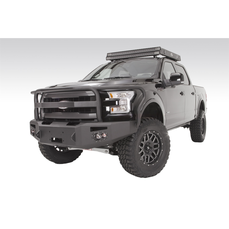 Fab Fours Premium Heavy Duty Winch Front Bumper w/ Grille Guard Model FF15-H3250-1