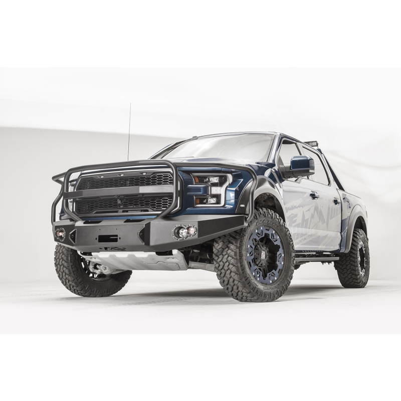 Fab Fours Premium Winch Front Bumper w/ Grille Guard Model FF17-H4350-1