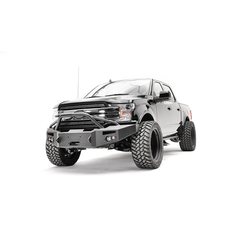 Fab Fours Premium Winch Front Bumper w/ Pre Runner Guard Model FF18-H4552-1