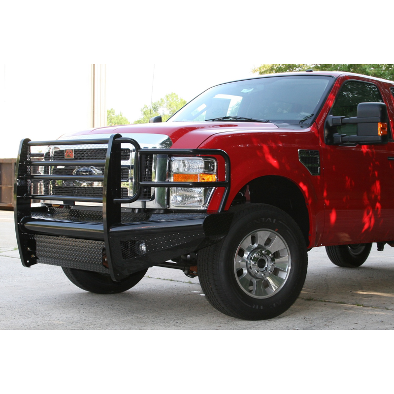 Fab Fours Black Steel Front Ranch Bumper w/ Grille Guard Model FS08-S1960-1