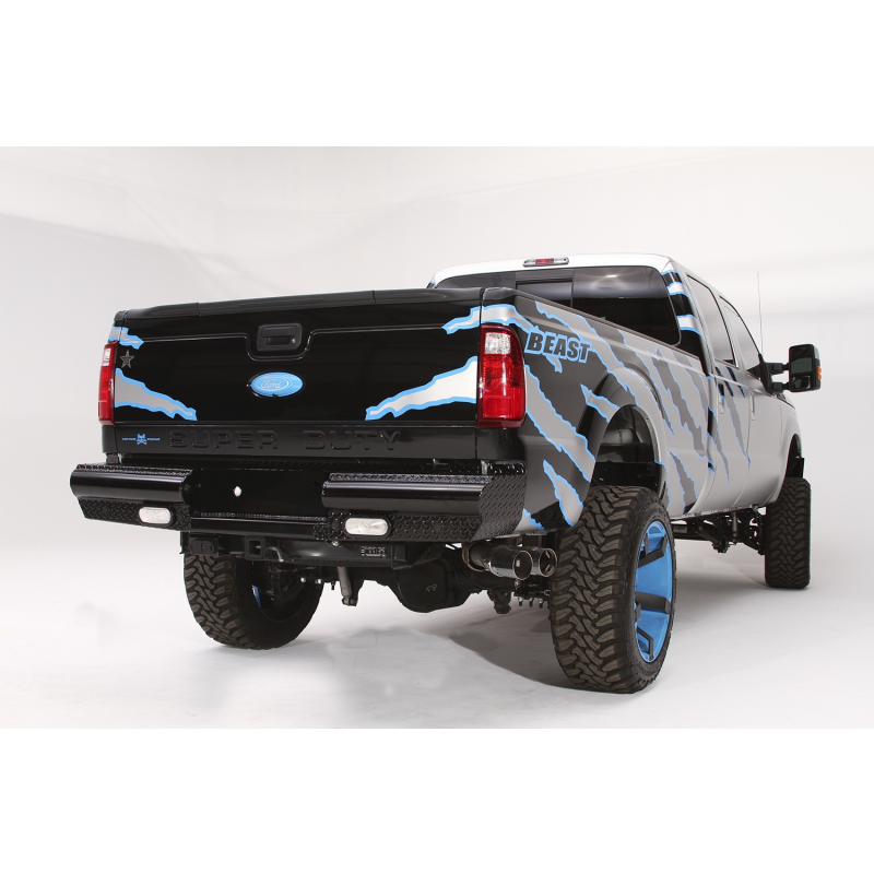 Fab Fours Black Steel Ranch Rear Bumper Model FS08-T1350-1