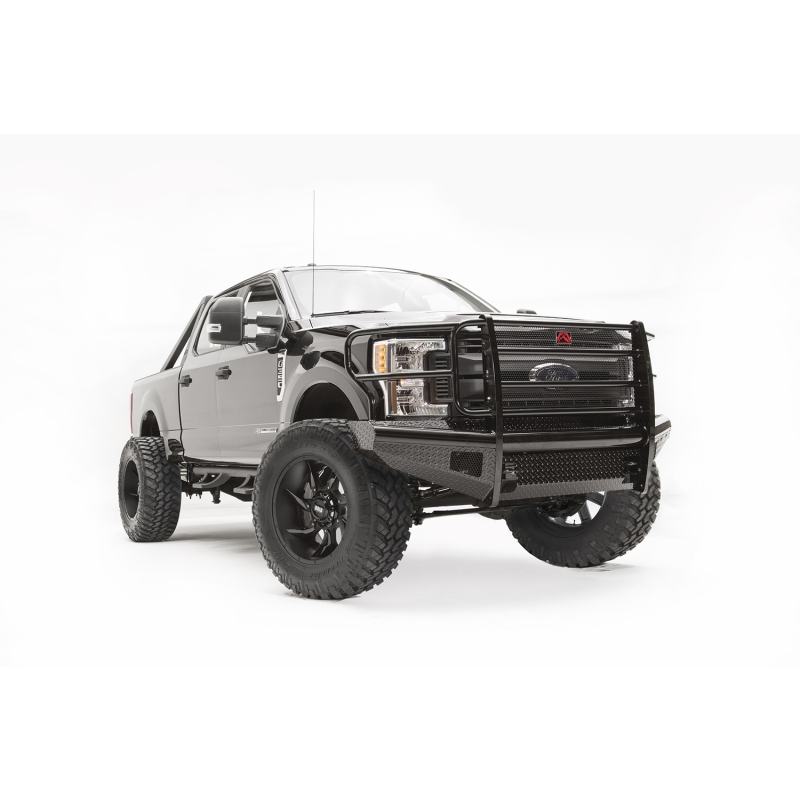 Fab Fours Black Steel Front Ranch Bumper w/ Grille Guard Model FS17-S4160-1