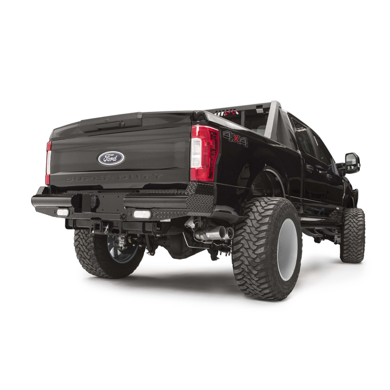 Fab Fours Black Steel Ranch Rear Bumper Model FS17-T4150-1