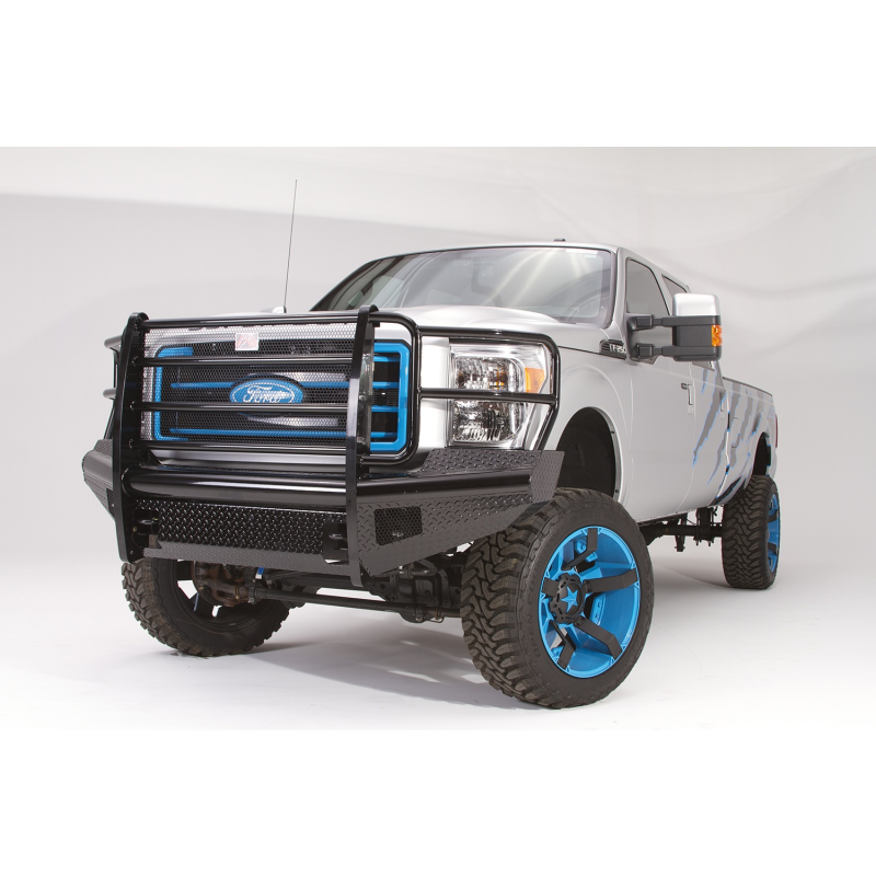 Fab Fours Black Steel Front Ranch Bumper w/ Grille Guard Model FS99-S1660-1