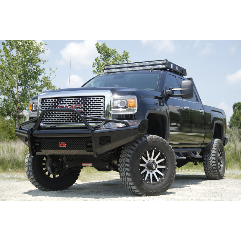 Fab Fours Black Steel Front Ranch Bumper w/ Pre Runner Guard Model GM08-S2162-1