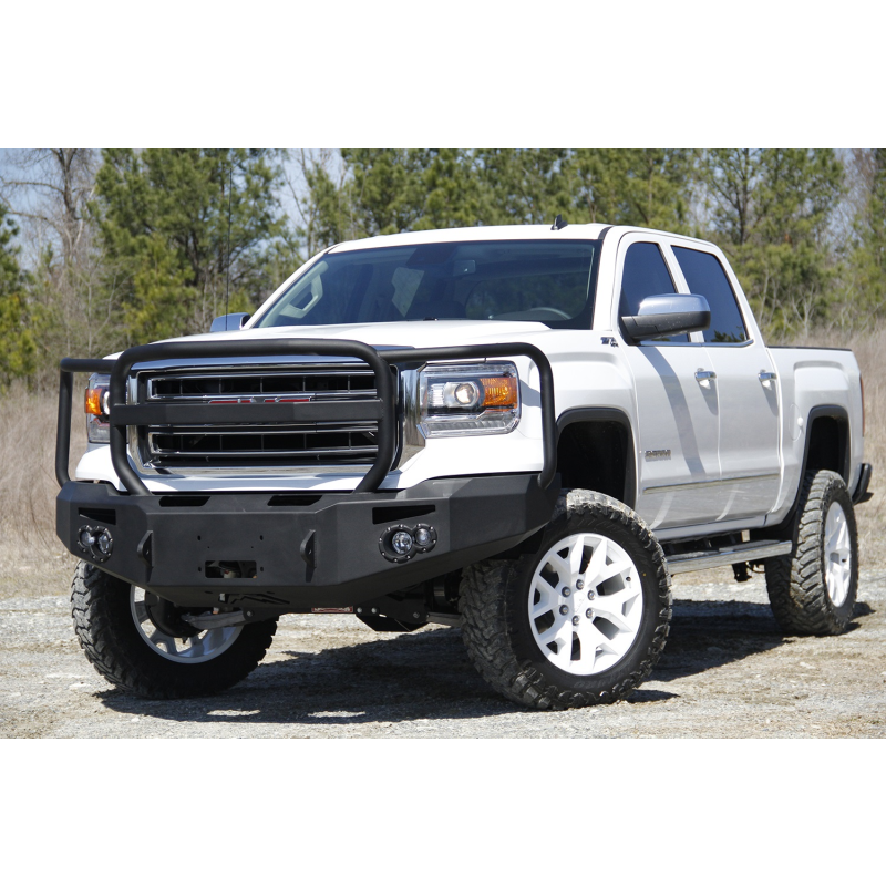 Fab Fours Premium Winch Front Bumper w/ Grille Guard Model GS14-H3150-1