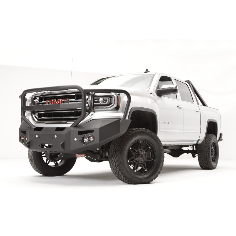 Fab Fours Premium Winch Front Bumper w/ Grille Guard Model GS16-F3950-1