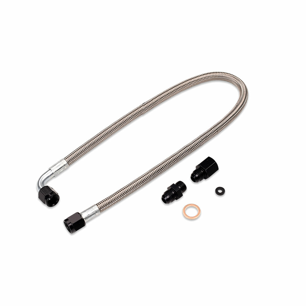 IAG High Pressure Braided Power Steering Line (Rotated Turbo Routing) WRX / STI 02-07 | IAG-ENG-5901