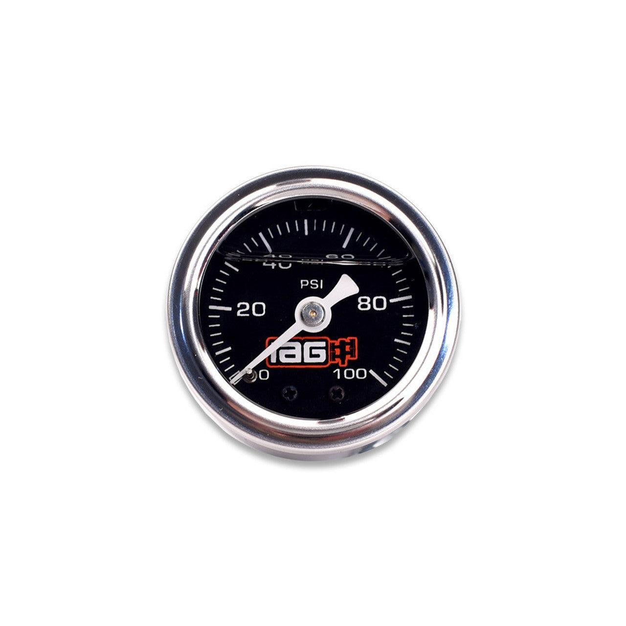 IAG Performance 0-100 PSI Liquid Filled Fuel Pressure Gauge (Black Face) | IAG-AFD-2050