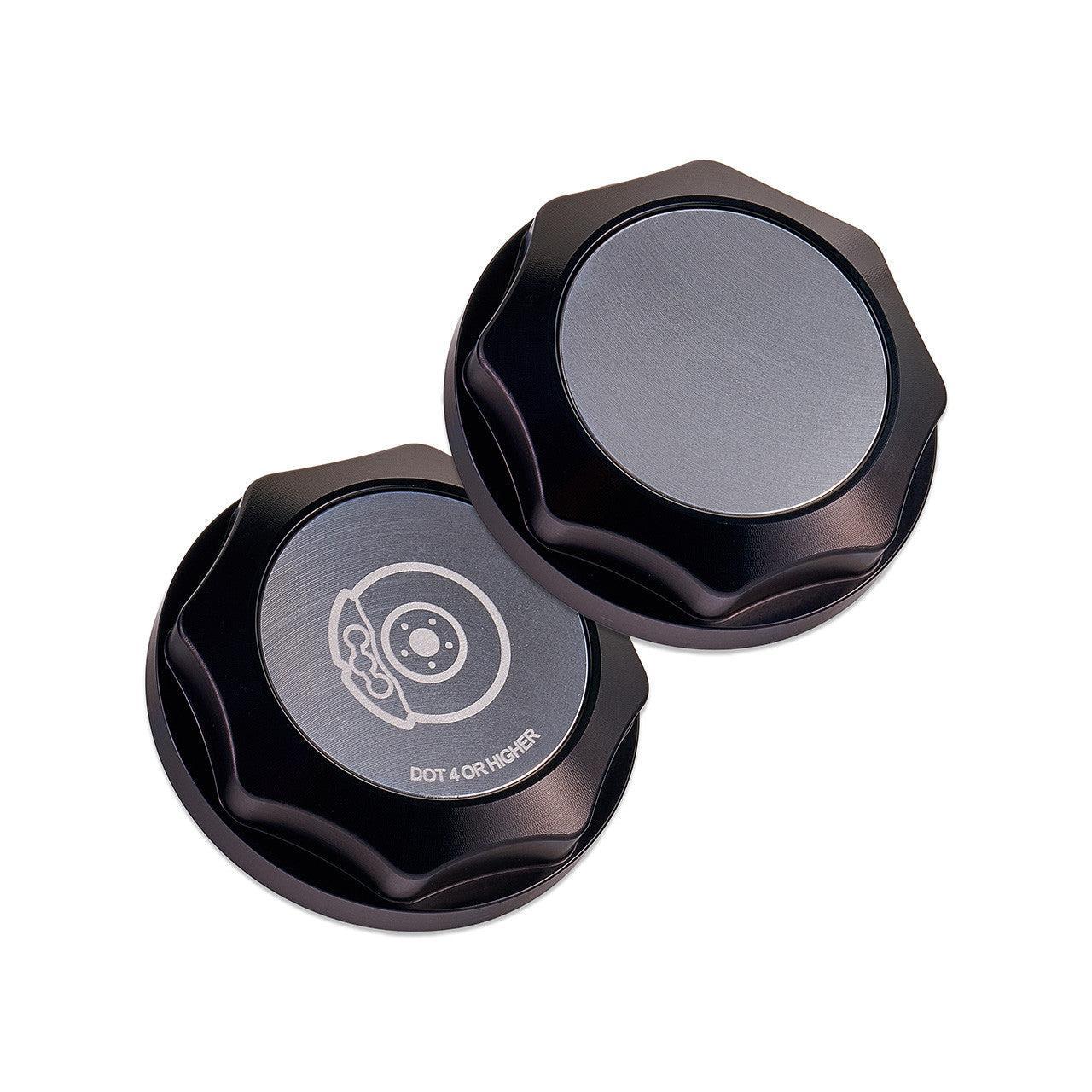 IAG Revolve Brake Fluid Reservoir Cap w/ Anodized Color Accent Silver WRX 02-25 / STI 04-21 / BRZ 13-25 | IAG-ACC-5302BKSL