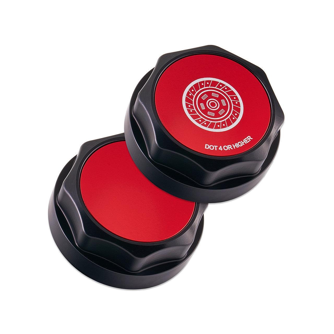 IAG Revolve Clutch Fluid Reservoir Cap w/ Anodized Color Accent Red Subaru BRZ 2013-2025 | IAG-ACC-5313BKRD