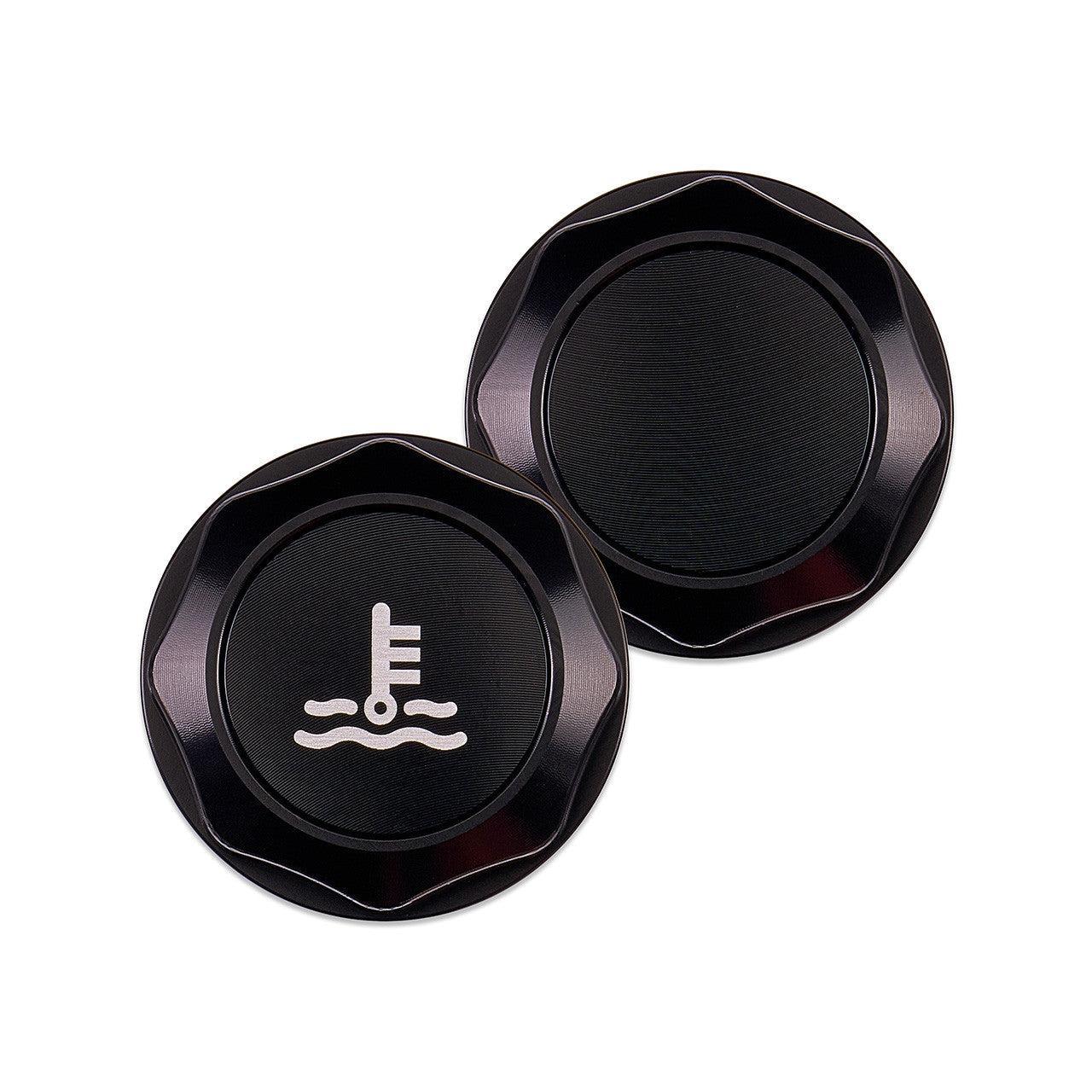 IAG Revolve Coolant Reservoir Cap w/ Anodized Color Accent Black WRX 02-25 / STI 04-21 / 13-25 BRZ | IAG-ACC-5304BKBK