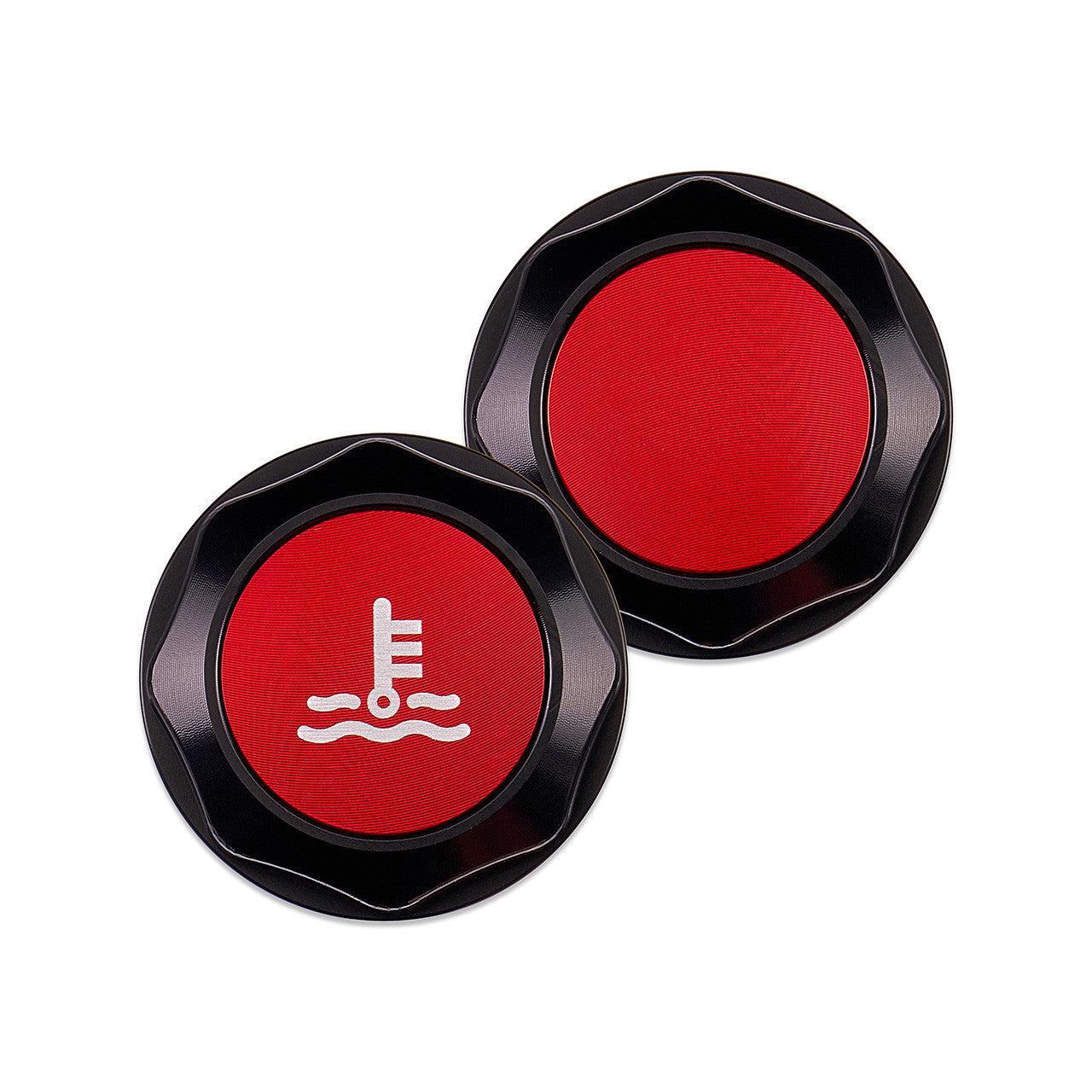 IAG Revolve Coolant Reservoir Cap w/ Anodized Color Accent Red WRX 02-25 / STI 04-21 / 13-25 BRZ | IAG-ACC-5304BKRD