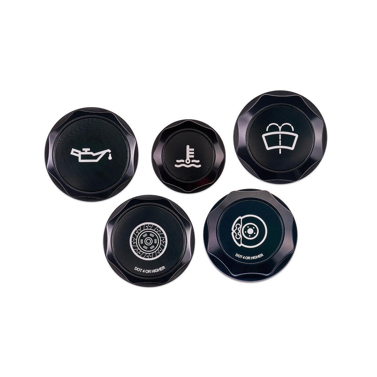 IAG Revolve Engine Bay Dress-Up Cap Kit Black WRX 22-25 / BRZ 13-25 | IAG-ACC-5405BKBK