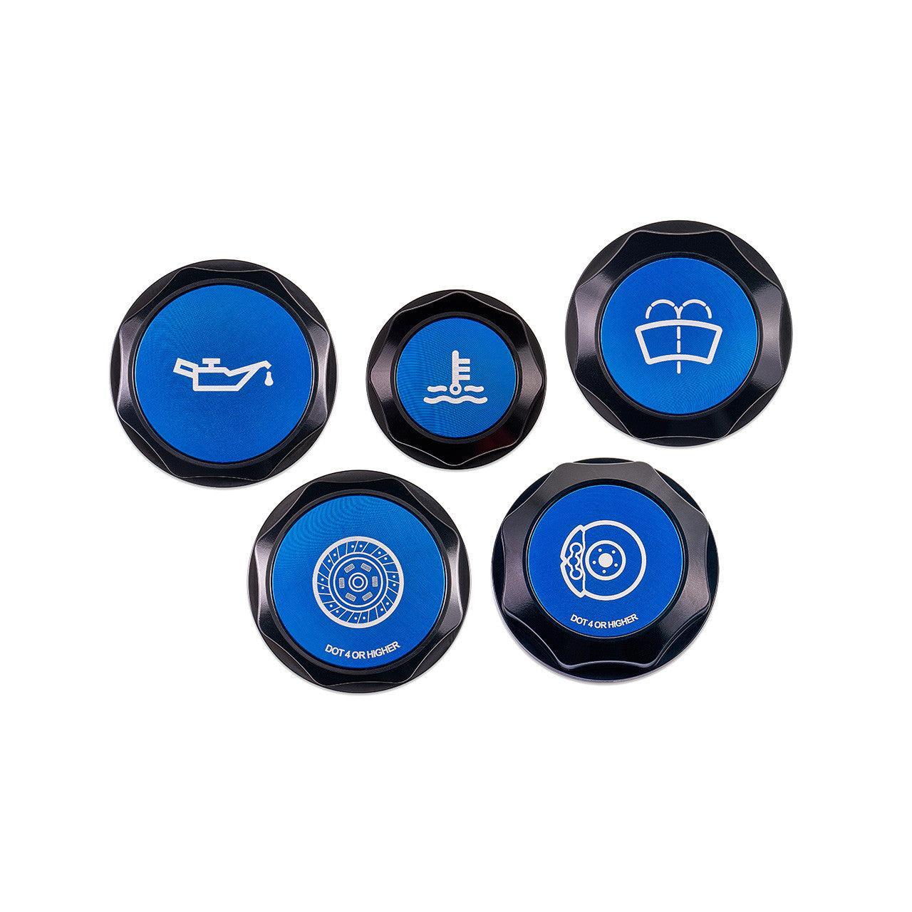 IAG Revolve Engine Bay Dress-Up Cap Kit Blue WRX 22-25 / BRZ 13-25 | IAG-ACC-5405BKBL