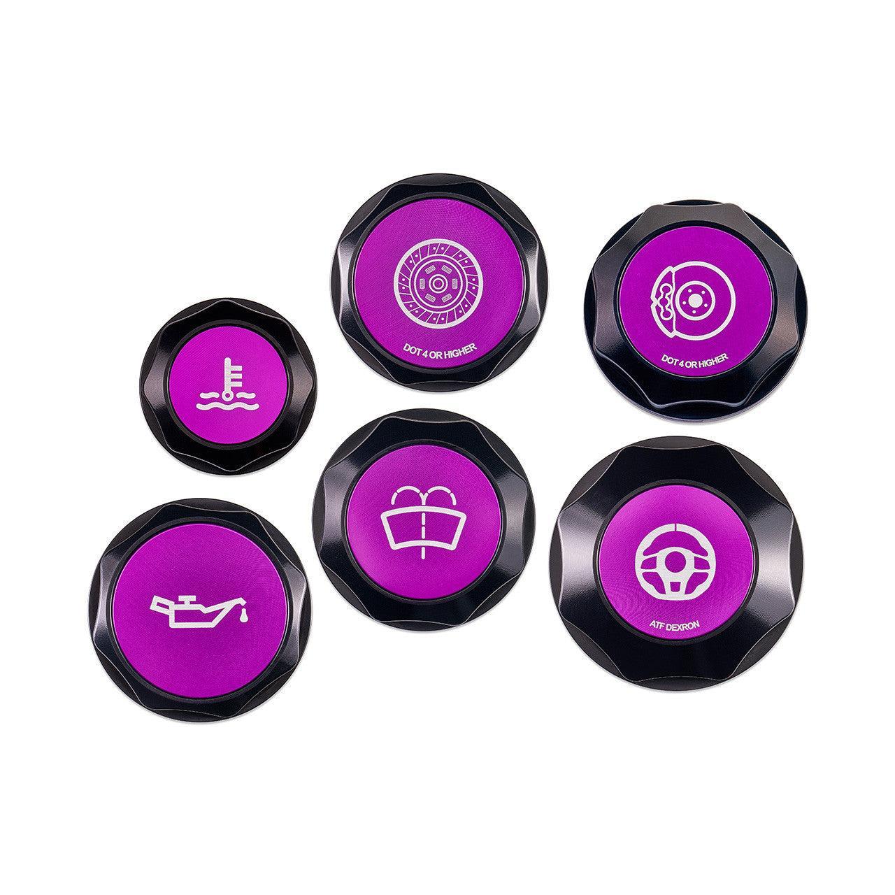 IAG Revolve Engine Bay Dress-Up Cap Kit Purple Subaru WRX 08-14 / Legacy GT 05-09 | IAG-ACC-5402BKPR