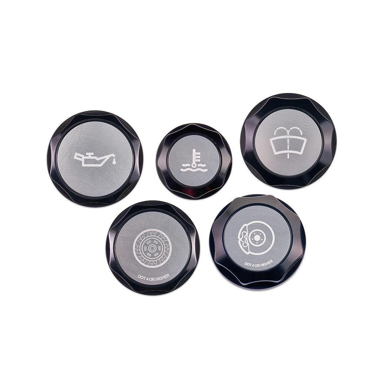 IAG Revolve Engine Bay Dress-Up Cap Kit Silver WRX 22-25 / BRZ 13-25 | IAG-ACC-5405BKSL