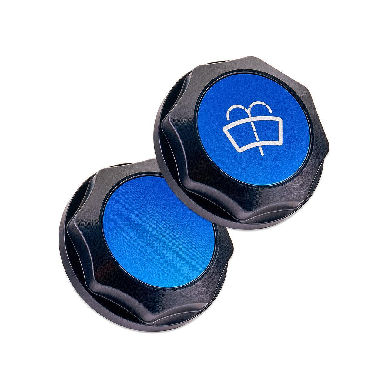 IAG Revolve Washer Fluid Reservoir Cap w/ Anodized Color Accent Blue WRX 02-21 / STI 04-21 | IAG-ACC-5305BKBL