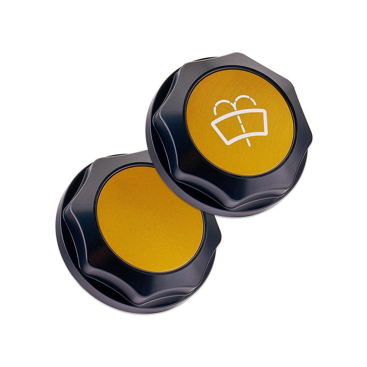 IAG Revolve Washer Fluid Reservoir Cap w/ Anodized Color Accent Gold Subaru WRX 22-25 / BRZ 13-25 | IAG-ACC-5310BKGD