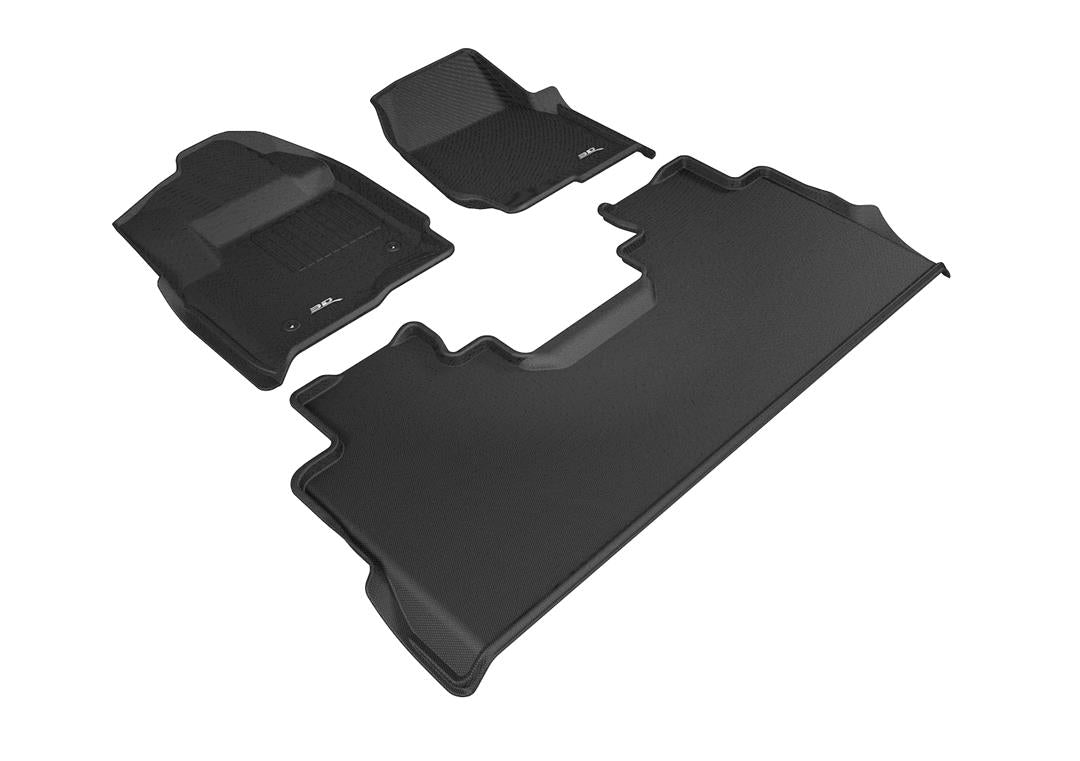 L1FR10701509 3D Maxpider 3D Kagu Floor Mat 2 Row Set Black A3DFR10701509